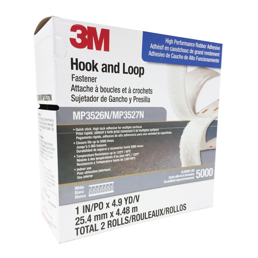 3M Hook and Loop Fastener , Black, 1 in x 5 yd /Mp3527n)