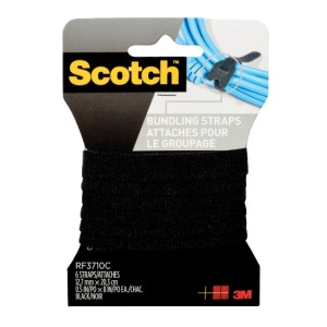 3M™ SCOTCH® 3710 黑色魔術索帶 1/2" X 8"