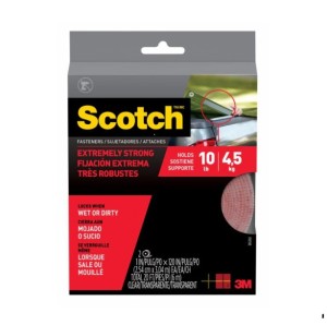 3M 思高™ 超強力魔術貼(蘑菇搭扣設計), 1吋 x 10呎, 透明 6760