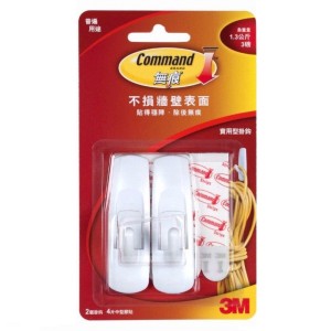 3M™ COMMAND™ 無痕™ 實用型掛鈎 - 中型 17001