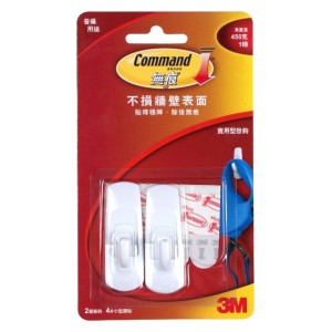 3M™ COMMAND™ 無痕™ 實用型掛鈎 - 小型 17002
