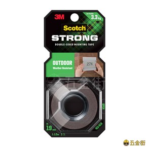 3M Scotch 411-S19 超強力雙面膠貼-戶外用 (19mm x 1.5M)