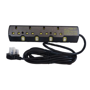 SUPER 獨立開關拖板12尺線 (黑色/白色) 