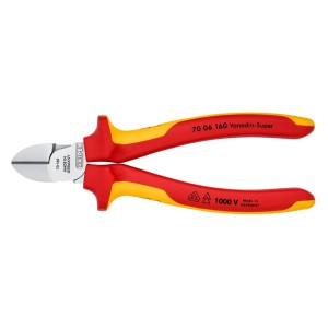 德國 KNIPEX 6" 絕緣1000V斜咀鉗 7006160