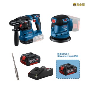 Bosch 博世 油壓鑽 GBH 185 + 偏心砂磨機 GEX 185 雙機雙電 專業優惠套裝