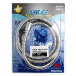 RILG 不銹鋼 雙扣花洒喉 (360° 防扭 長杯型)