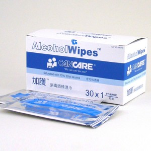 Cancare™ 加護™ 消毒酒精濕巾 (30片装)