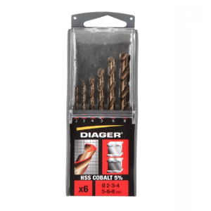 DIAGER 鋒鋼鑽咀套裝 706C (6枝裝) HSS Cobalt 5%