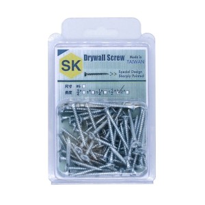 SK M6 x 1.5" 精工牌專業喇叭頭尖咀鏍絲 Drywall Screw (加送65mm銀色批咀)