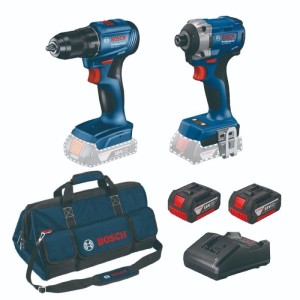 【限時優惠】BOSCH 博世 18V 無刷起子電批孖裝 GSR 185-LI + GDR 18V-215 (雙3.0Ah電池套裝) 【售完即止】