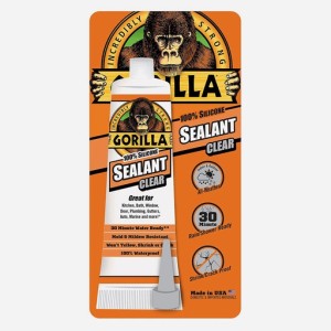 美國大猩猩膠 防霉透明玻璃膠 Gorilla Glue Silicone Clear Sealant-80200