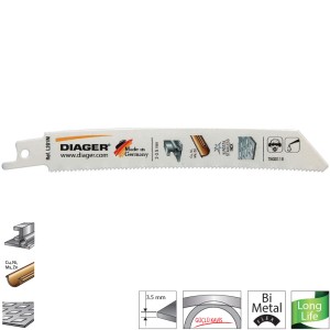 德國製 Diager得家 老虎鋸片 L201ML1505 鋼片 鋼喉 不銹鋼 非鐵金屬適用