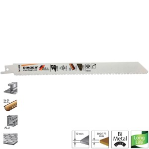 德國製 Diager得家 老虎鋸片 L203S 木(釘/螺絲) 鋼片 鋼喉 鋁 非鐵金屬 適用