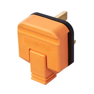 Masterplug - 重型英式三腳插頭 13A保險絲 橙色 HDPT13O 堅固耐用 Permaplug