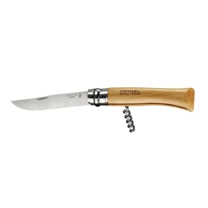 Opinel No.10 葡萄酒開瓶器木柄摺刀