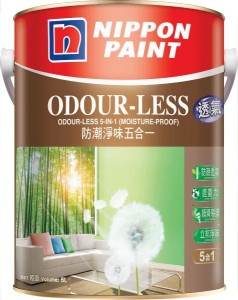 NIPPON 立邦 防潮淨味五合一 內牆乳膠漆(啞白色) 1公升裝