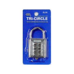 三環牌 扲字密碼鎖 (吸塑裝) ZL-35 35mm