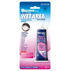犀利牌 防霉中性玻璃膠(白色) Selleys Wet Area (White) 75g