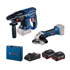 [優惠套裝] Bosch 博世 GBH 180-LI 18V 無刷油壓鑽 + GWS 180-LI 18V 磨機 套裝