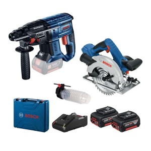 [優惠套裝] BOSCH 博世 GBH 180-LI 18V 無刷油壓鑽 + GKS 18V-57 G Professional 18V 鋰電圓鋸機套裝