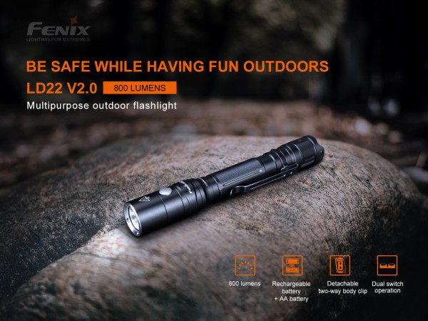 Fenix LD22 V2 USB充電電筒800 流明LED Flashlight | 五金街- 工程裝修
