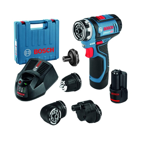 BOSCH 博世充電式電動螺絲批GSR 12V-15 FC Professional (四合一可換式鑽頭) | 五金街- 工程裝修- 香港建材工具 網購平台
